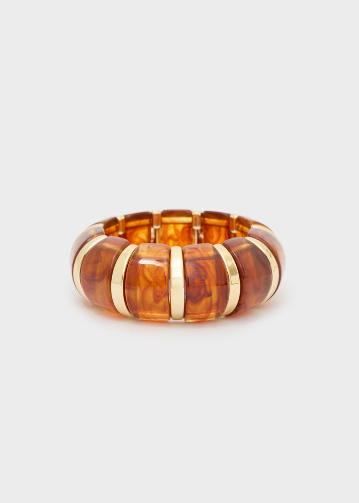 Avalaya Bracciale rigido in acrilico con finitura rossa opaca, misura media, Misura unica, Plastica