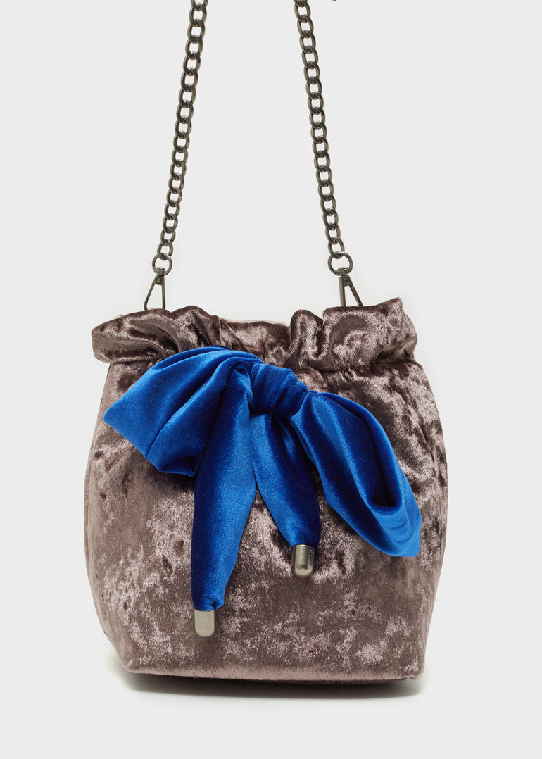 BORSA LEANDRA BUCKET IN VELLUTO COLORI – Nalì