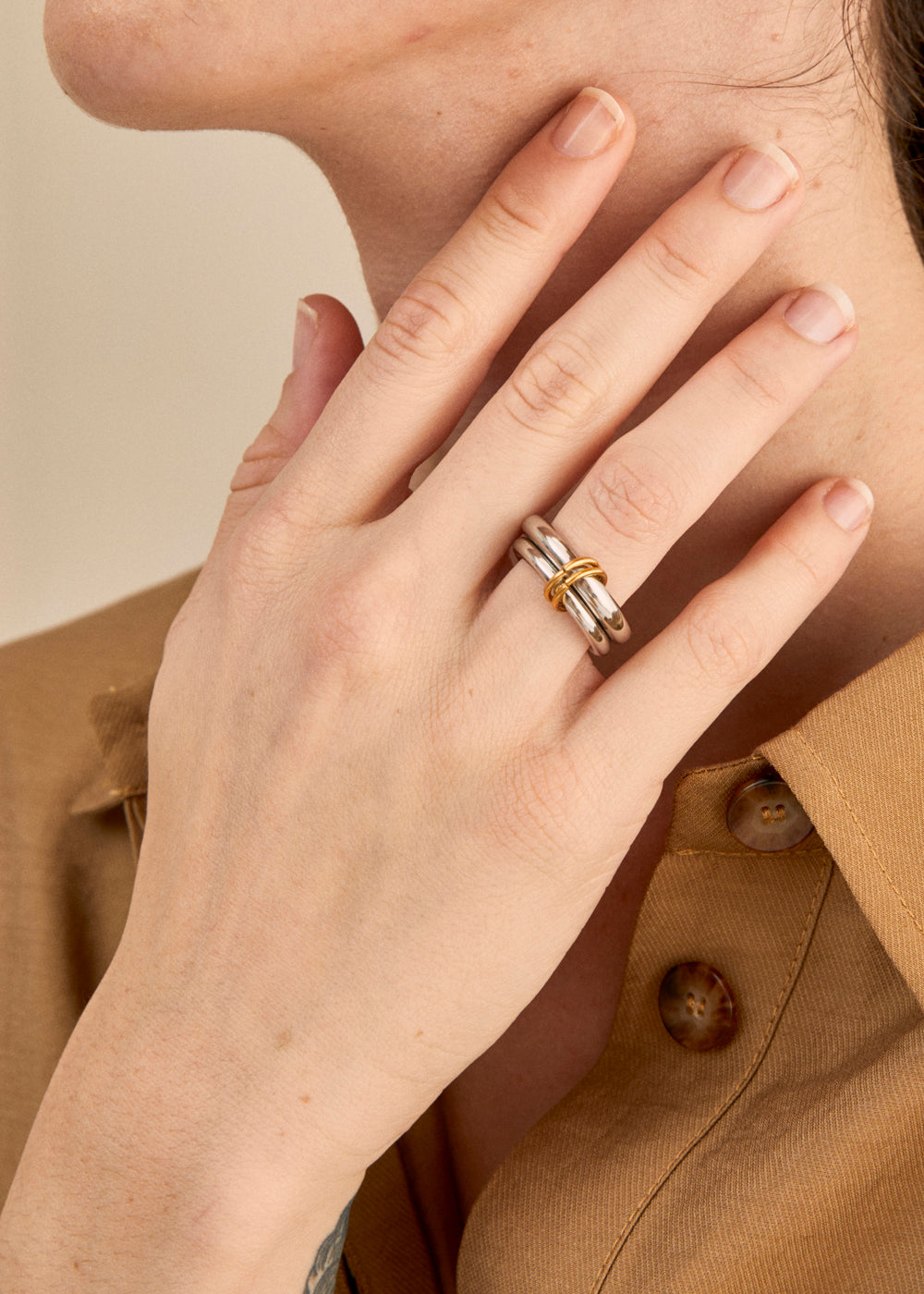 Stainless gold ring discount