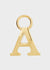 ALPHABET CHARM GOLD + LETTERS