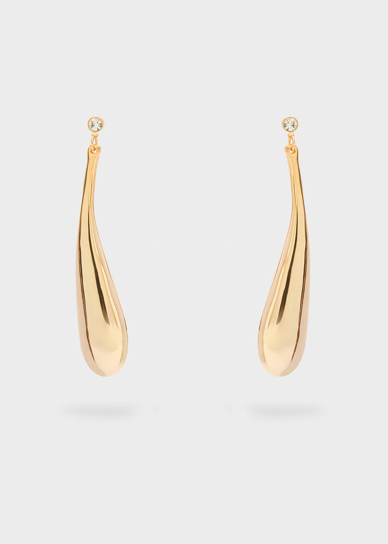 Orecchini Lunghissimi A Catena Con Torsione A Spina Di Pesce - Foto 3