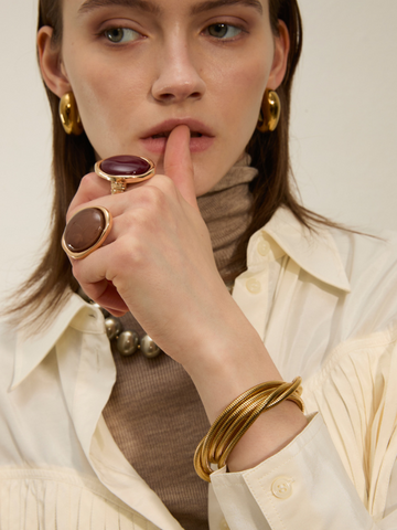 bracciale multifilo e anelli