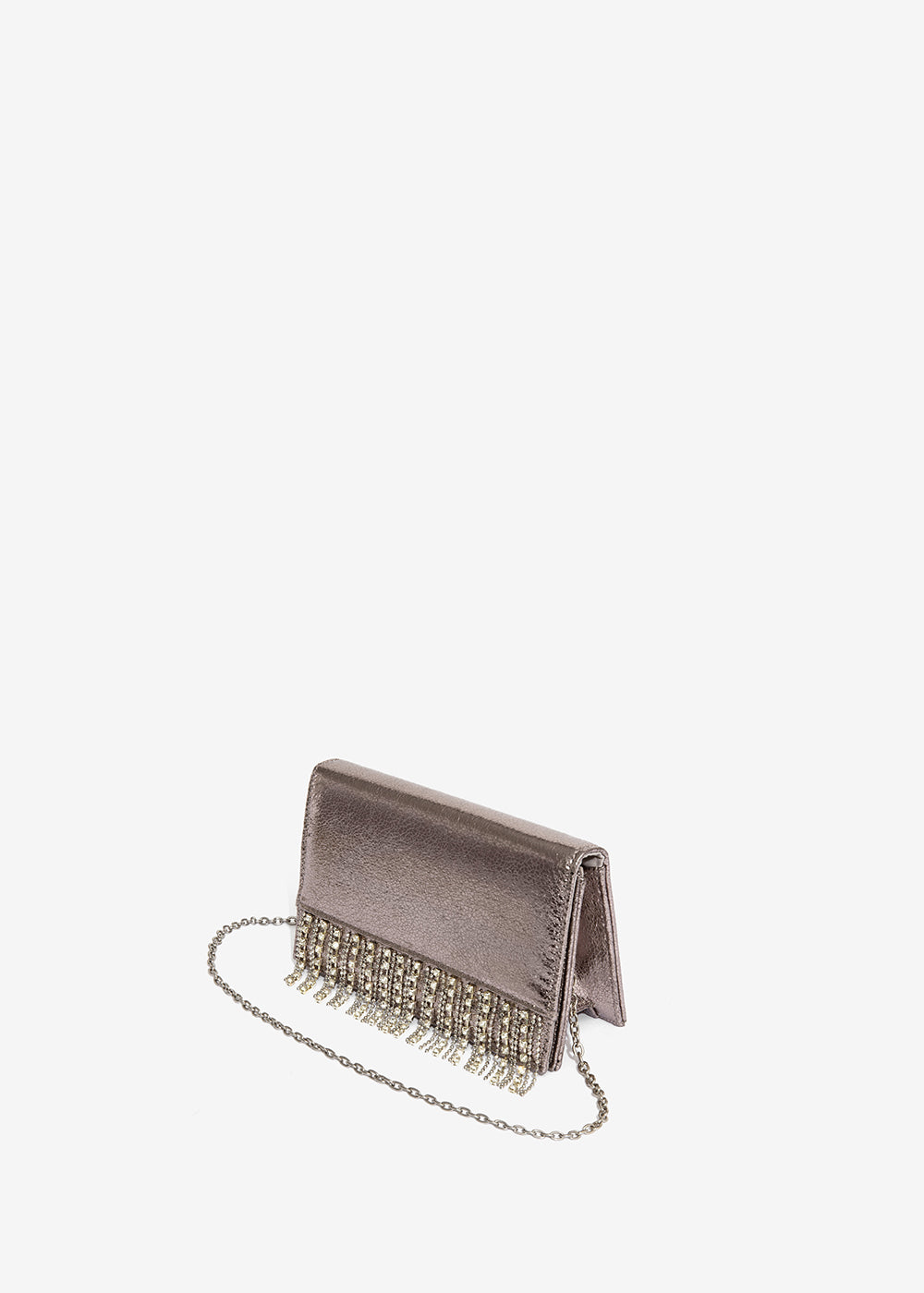 Dark silver clutch bag best sale